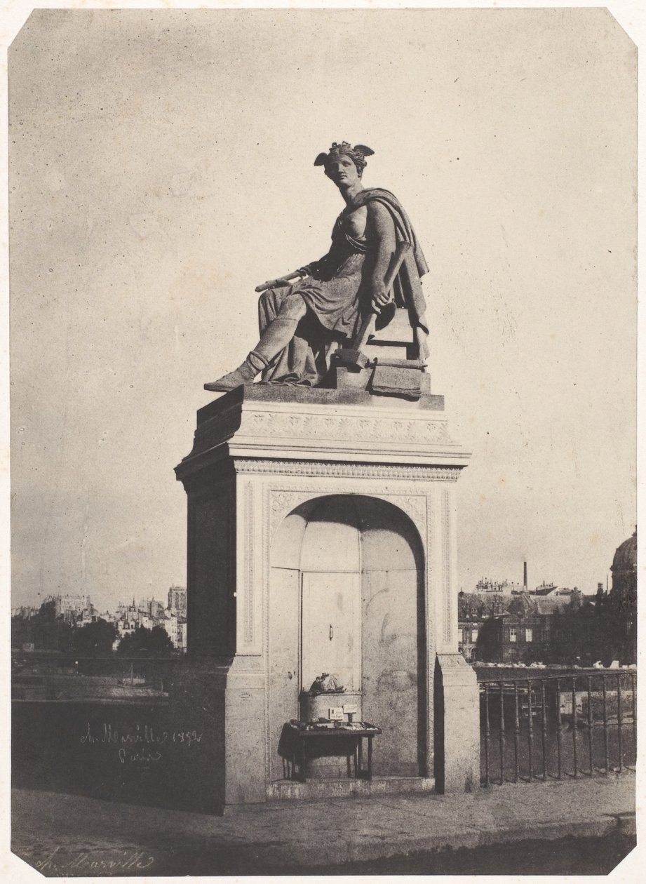 [Allegorical Sculpture of Industry, Pont du Carrousel], 1852. tekijältä Charles Marville
