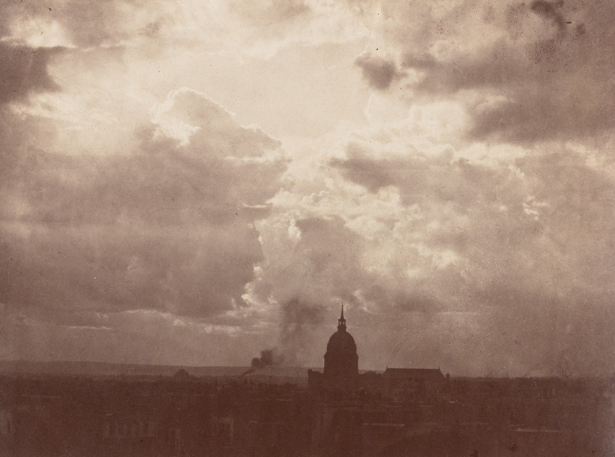 Pilvitutkimus Pantheonin yllä, Pariisi, 1856 (kuva) tekijältä Charles Marville