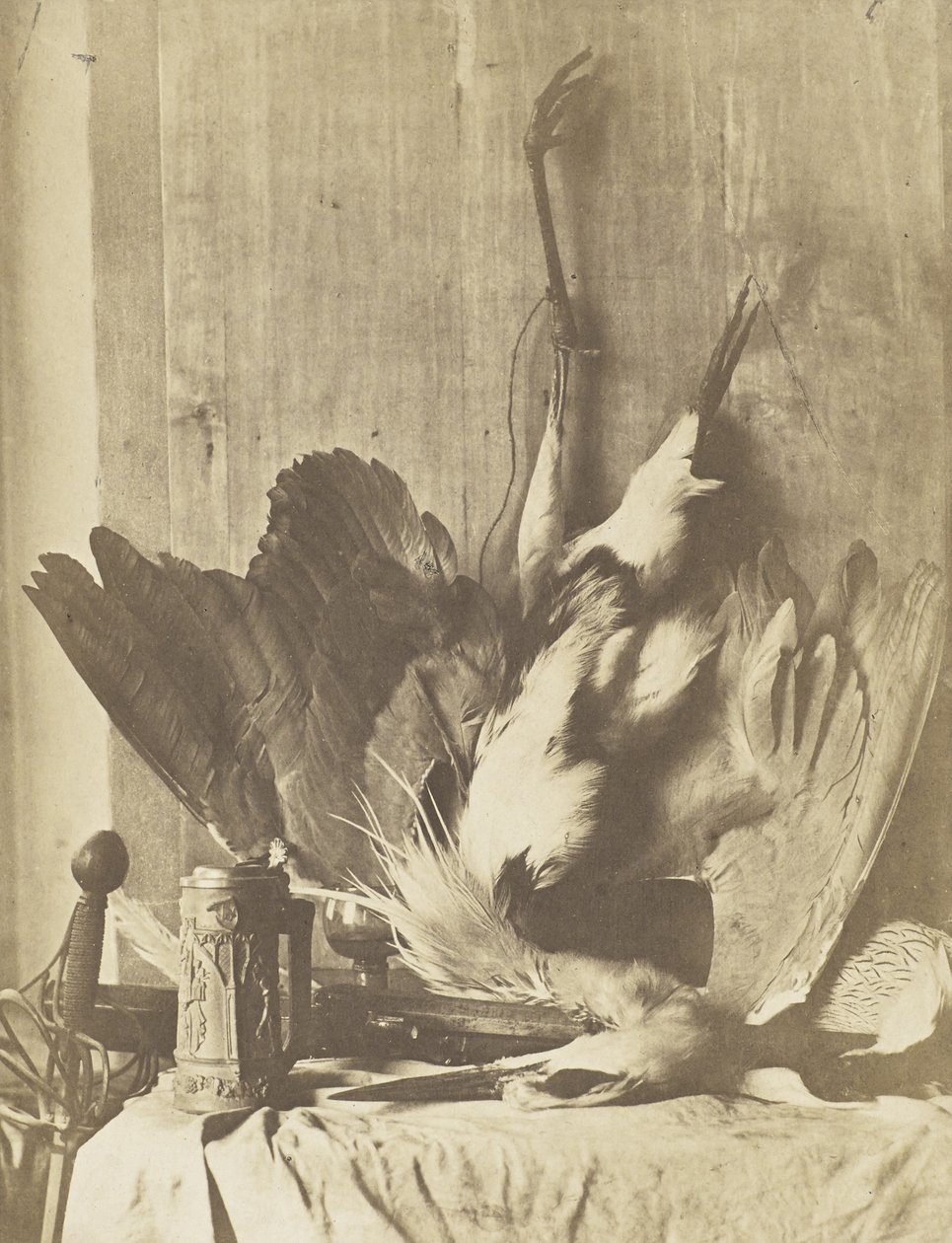 Pelin asetelma, n. 1853-1855 (albumeenipainotettu suolapaperiprintti) tekijältä Charles Marville