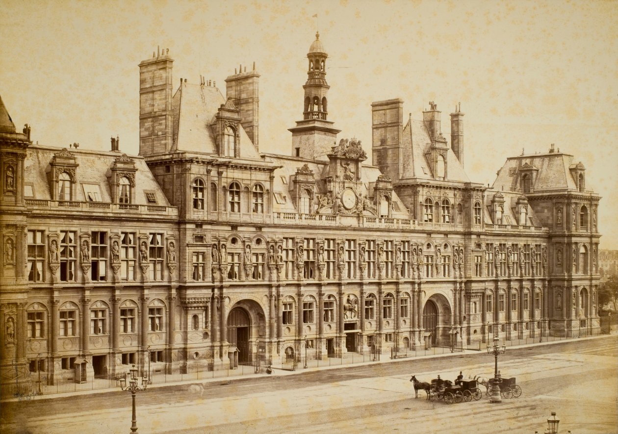 Hôtel de Ville, Pariisi tekijältä Charles Marville
