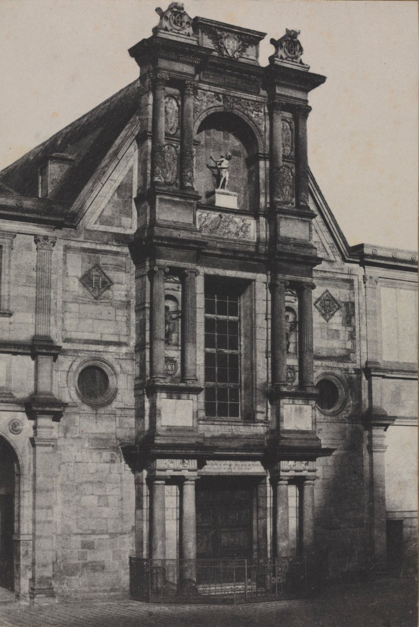 Château dAnetin portico, nyt Ecole des Beaux-Artsissa, Pariisissa, 1851. tekijältä Charles Marville