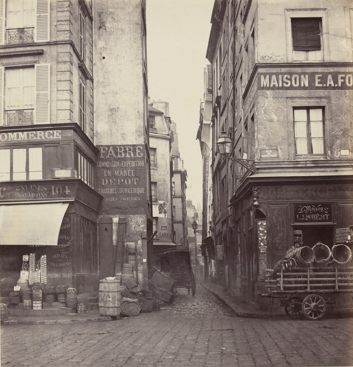 Rue Mondetour, Rue Rambuteau, 1860-70-luvut. tekijältä Charles Marville
