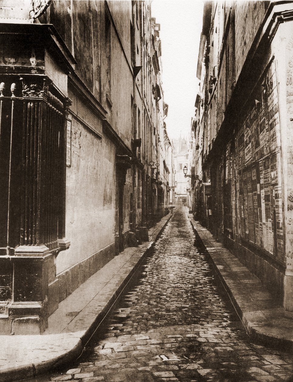 Rue Visconti Pariisissa otettu rue de Seinen. 6. piiri. tekijältä Charles Marville