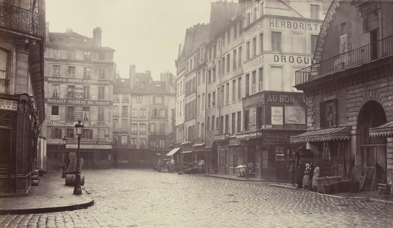 Rue de la Lingerie, Rue Berger, 1860-70-luvut. tekijältä Charles Marville