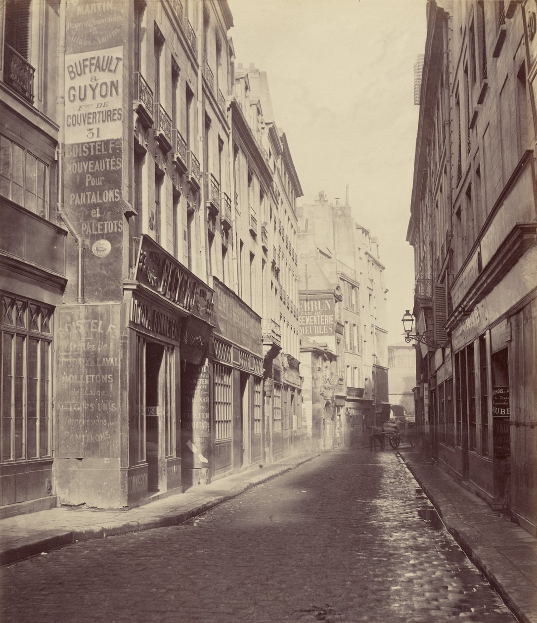 Rue des Bourdonnais alkaen rue de Rivolista tekijältä Charles Marville