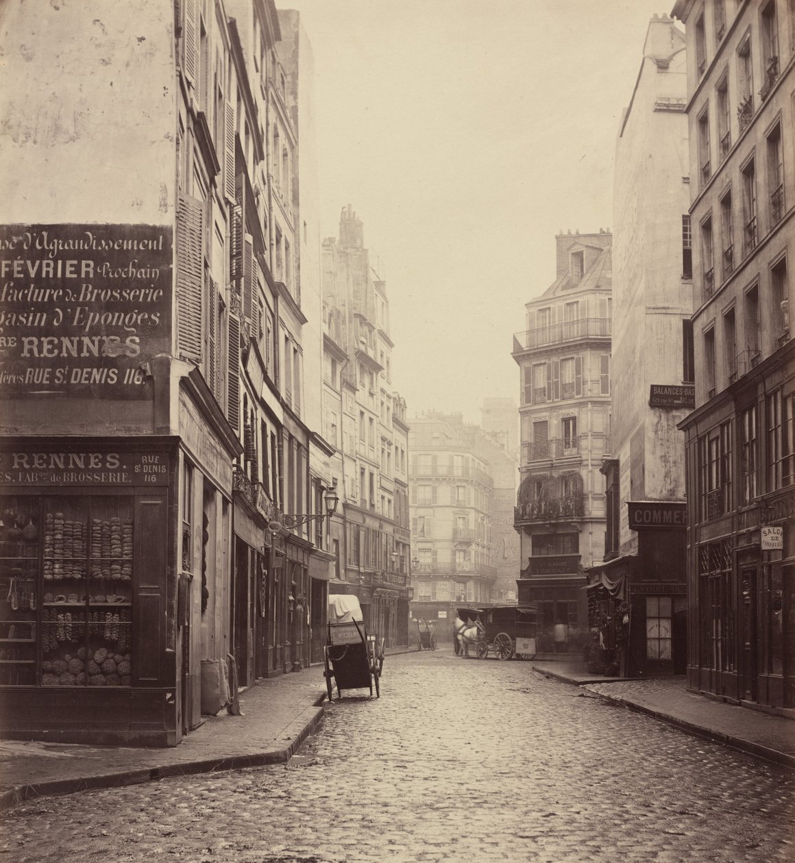 Rue des Lombards, rue des Lavandières Sainte-Opportunelta tekijältä Charles Marville