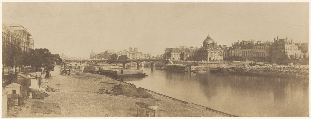 Seinä Pont du Carrouselilta Notre Damen suuntaan,1853 (kuva) tekijältä Charles Marville