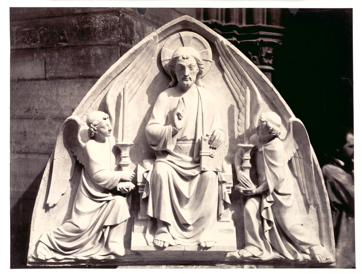 Tympanum, Strasbourgin katedraali, n. 1863. tekijältä Charles Marville