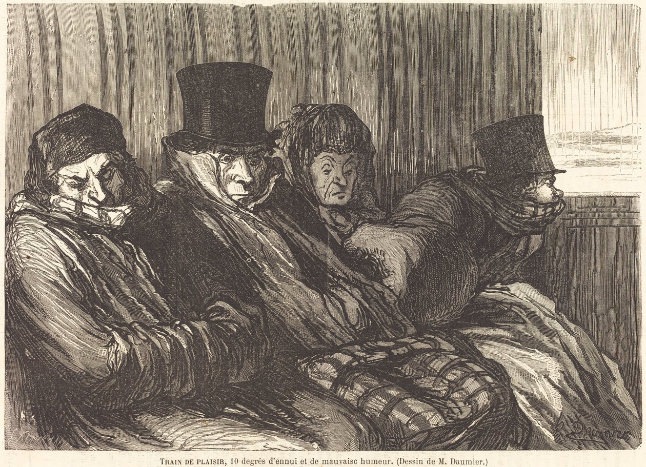 hauska juna tekijältä Charles Maurand after Honoré Daumier