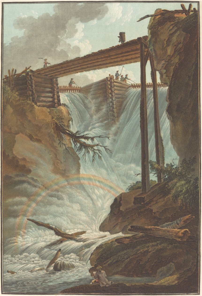 Trittin kaatuminen Muhlethalin laaksossa, 1776. tekijältä Charles Melchior Descourtis