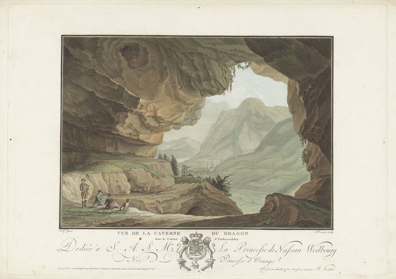 Näkymä maisemaan Lohikäärmeen luolasta Vue de la Caverne du Dragon dans le Canton d