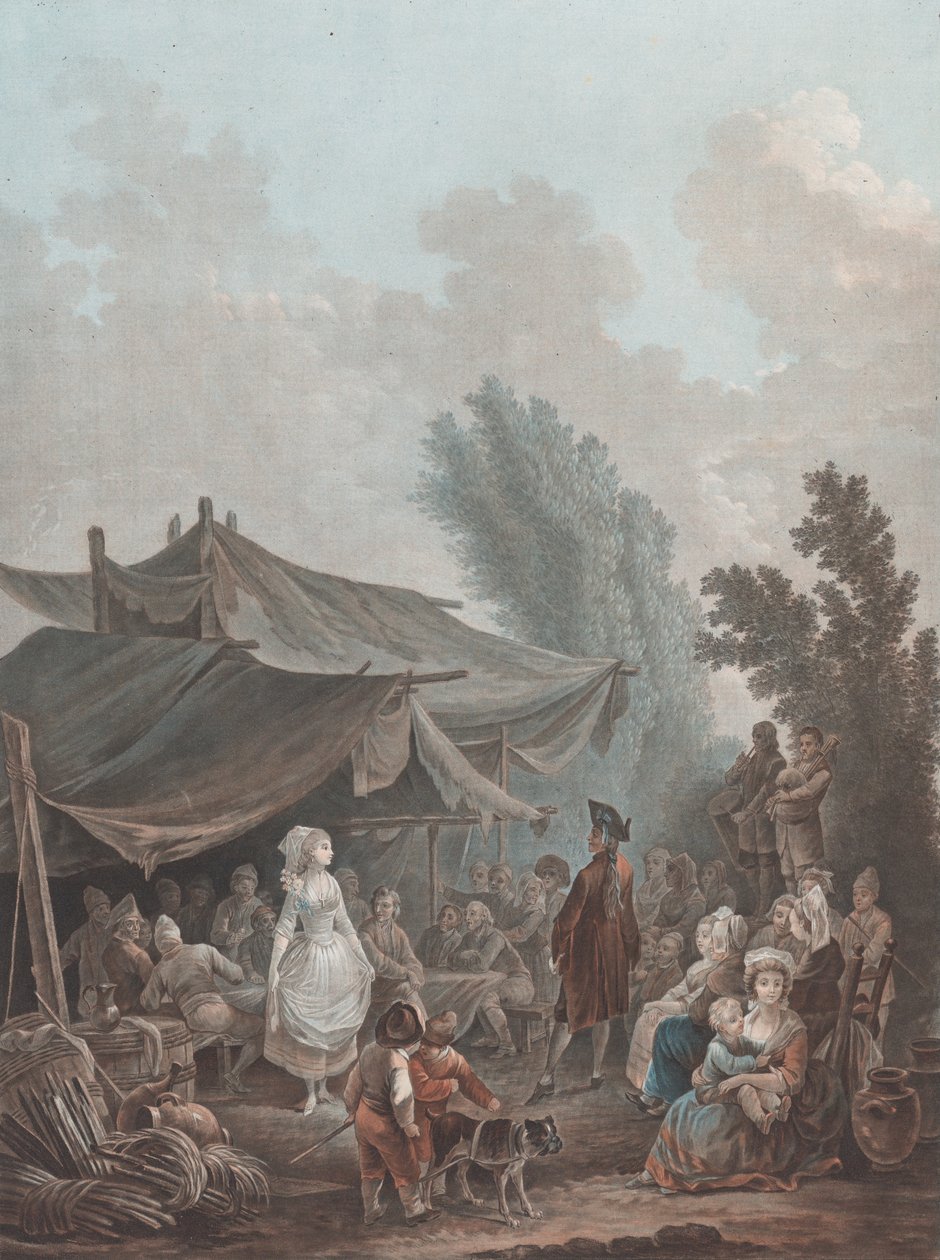 Noce de Village, 1788-94. tekijältä Charles Melchior Descourtis