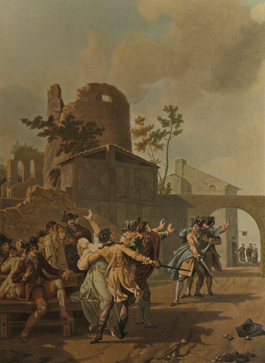 La Rixe, The Brawl, c1780, 1913 tekijältä Charles Melchior Descourtis