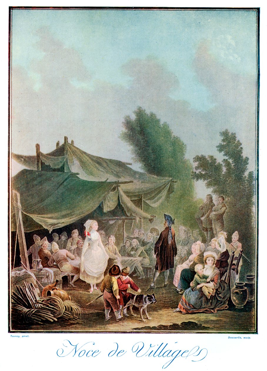 Noce de Village, 1700-luku 1910. tekijältä Charles Melchior Descourtis