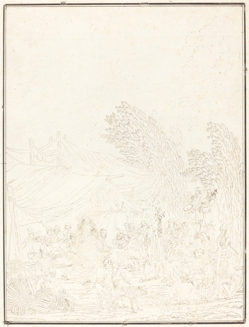 Noce de Village Village Häät, 1785. tekijältä Charles Melchior Descourtis