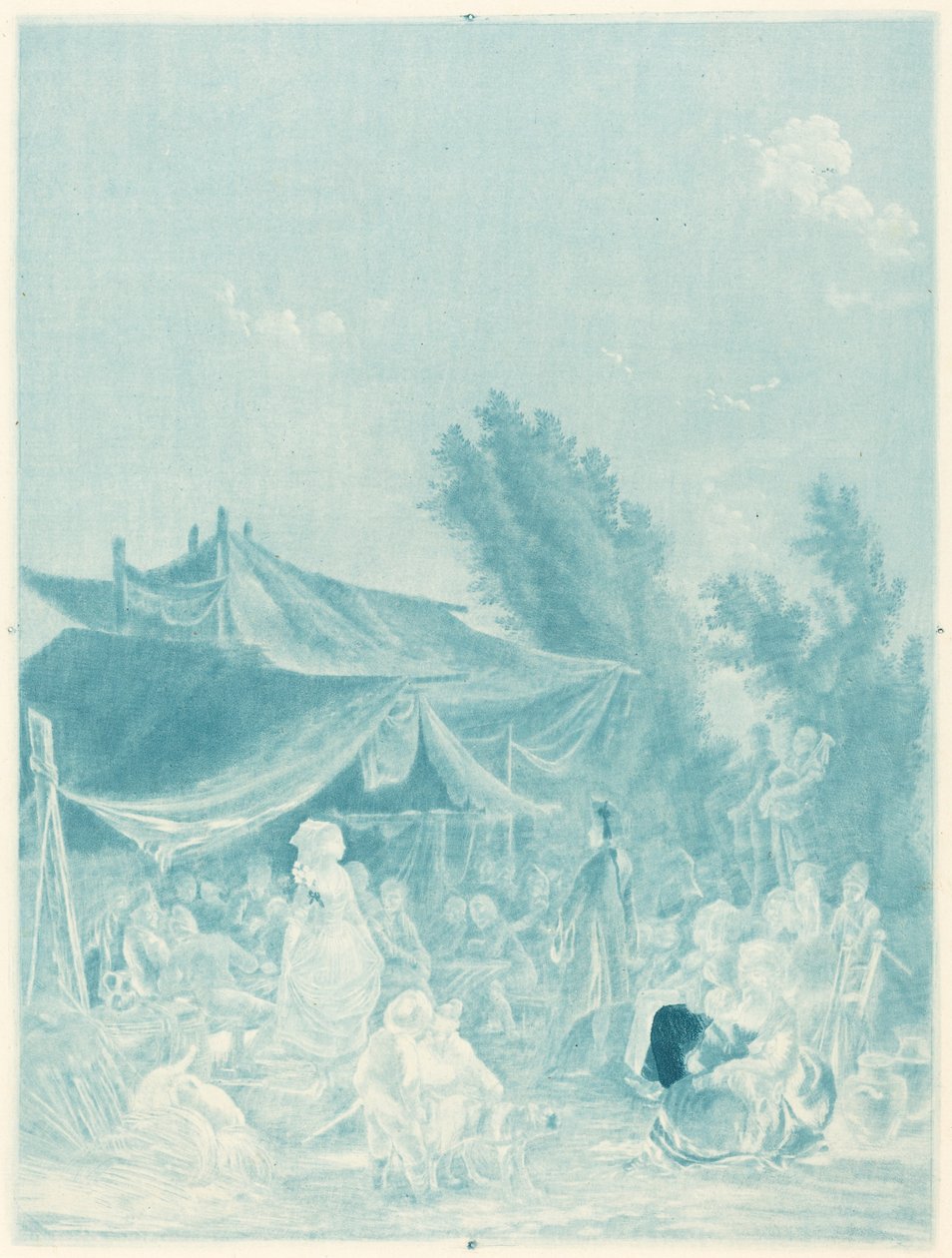 Noce de Village (kylän häät) tekijältä Charles Melchior Descourtis after Nicolas Antoine Taunay
