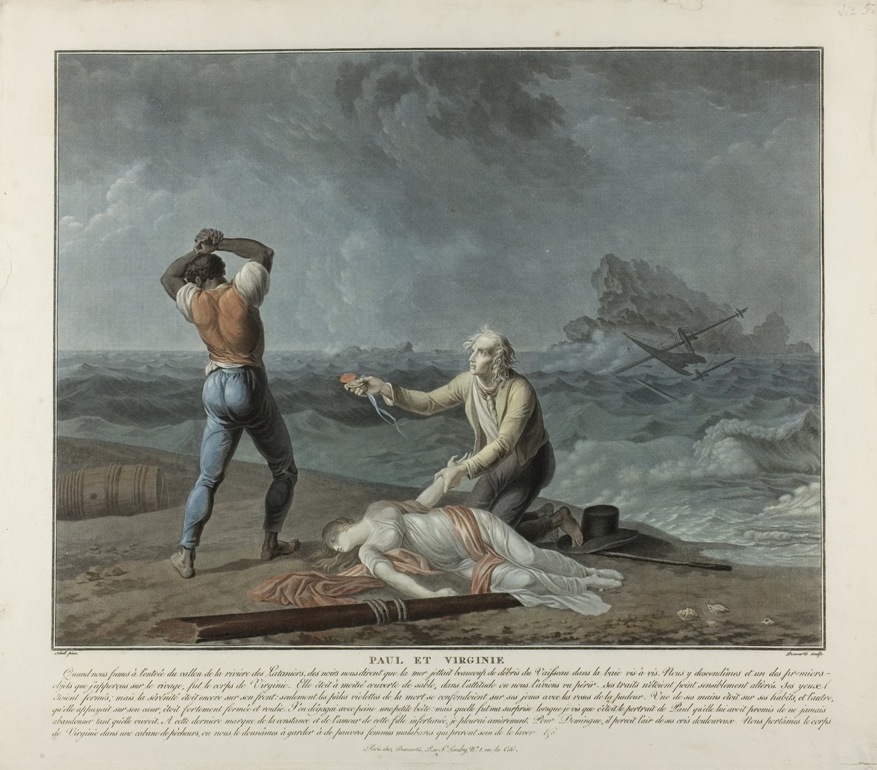 Paul ja Virginie tekijältä Charles Melchior & Schall Jean (1752-1825) Descourtis