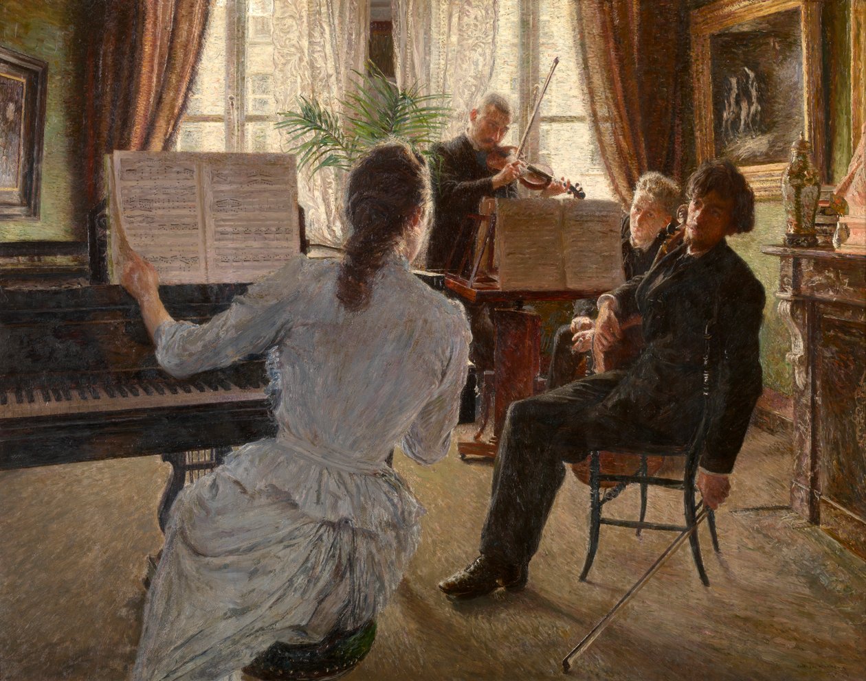 Kvartetti (öljy paneeliin) tekijältä Charles Mertens