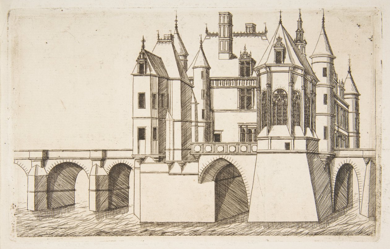 Chenonceaun linna, nro 2 (Chenonceaun linna, nro 2) tekijältä Charles Meryon