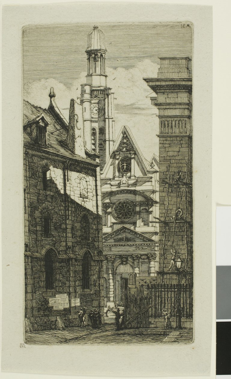 St. Etienne du Montin kirkko, Pariisi tekijältä Charles Meryon