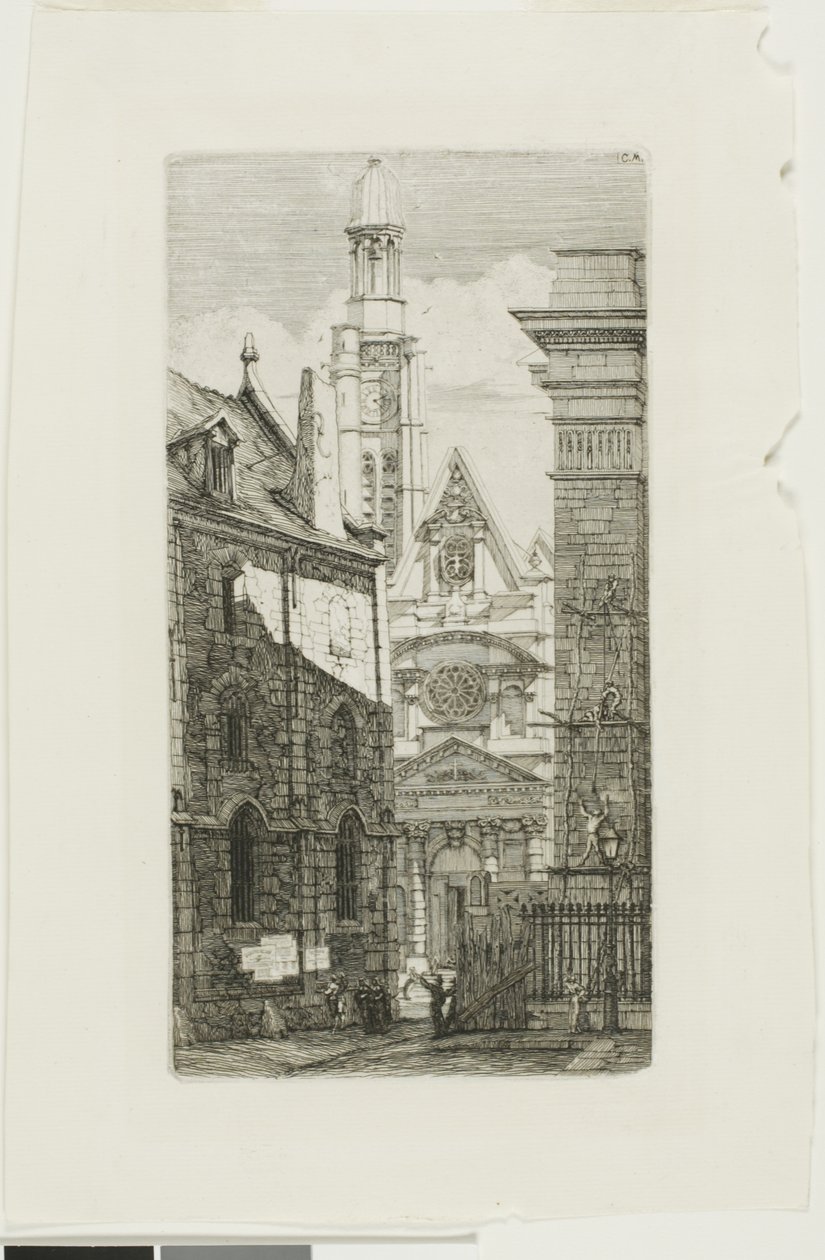 St. Etienne du Montin kirkko, Pariisi tekijältä Charles Meryon