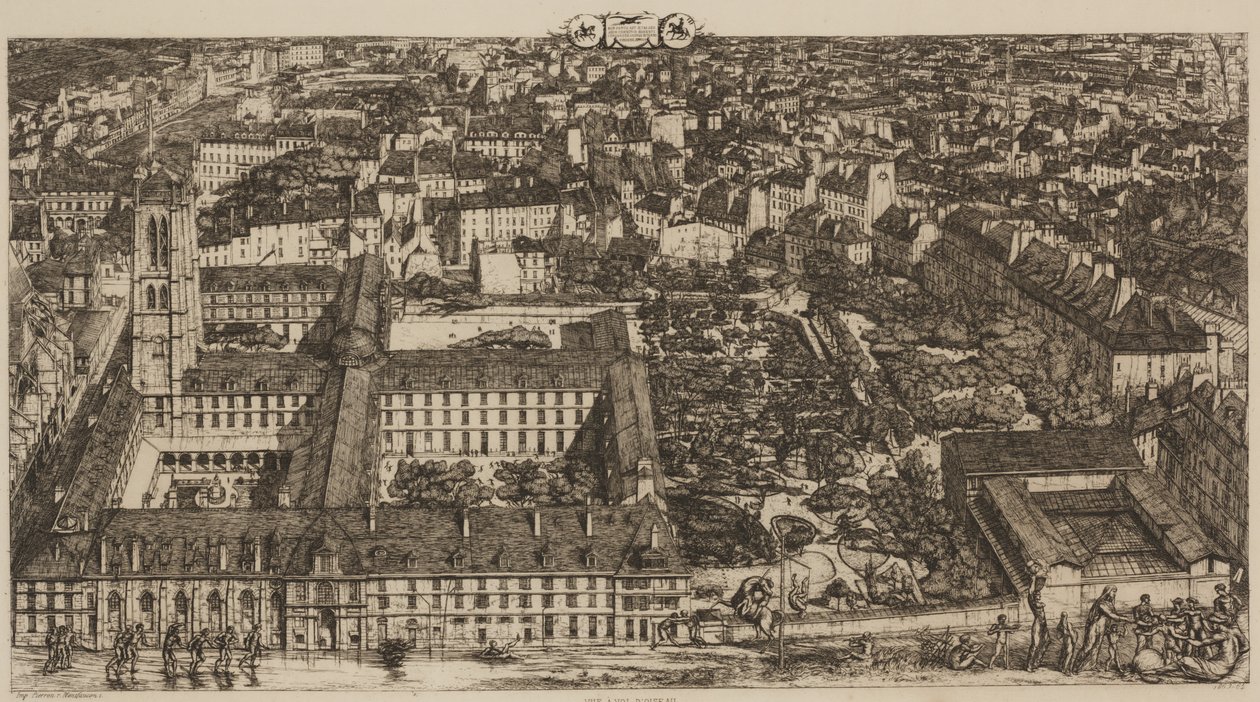 College Henri IV (tai Lycée Napoléon) tekijältä Charles Meryon