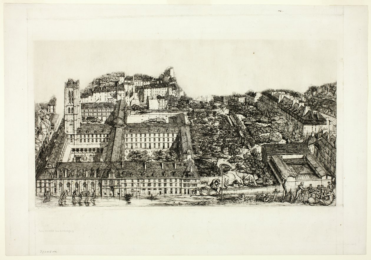 College Henry IV (tai Lycée Napoléon), Pariisi tekijältä Charles Meryon