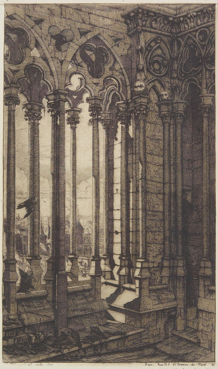 Notre-Damen galleria tekijältä Charles Meryon