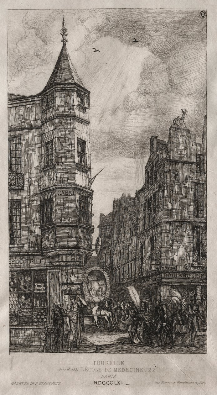 Talo tornilla, No. 22 Street of the School of Medicine, 1861. tekijältä Charles Meryon