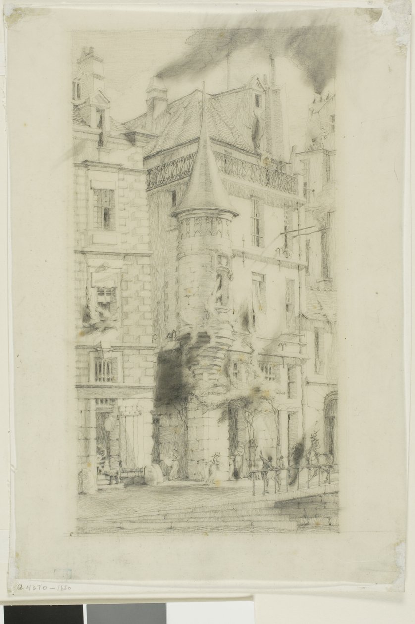 Talo tornilla, rue de la Tixéranderie, Pariisi tekijältä Charles Meryon