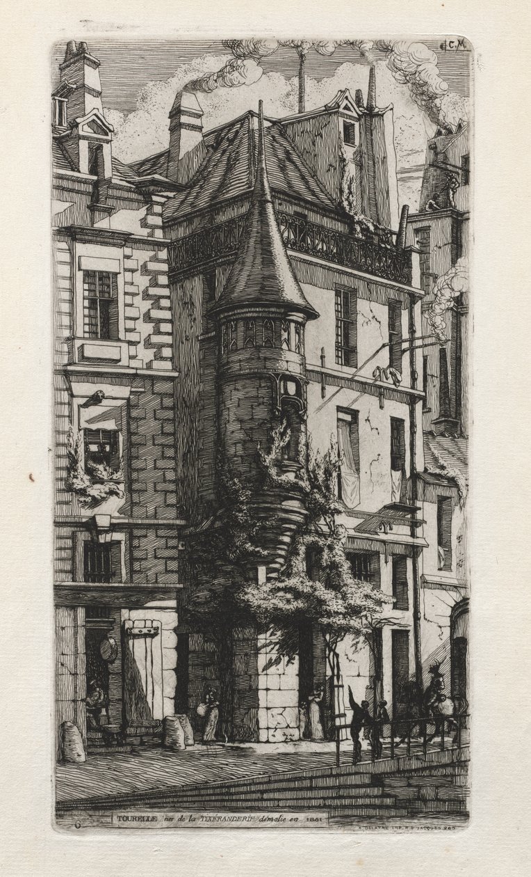 Talo tornilla, rue de la Tixéranderie, Pariisi tekijältä Charles Meryon