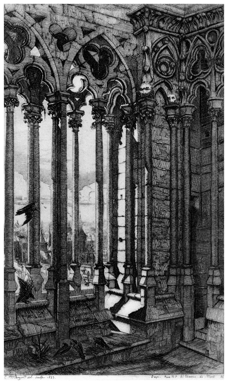 Galerie Notre-Dame, c1841-1868 1924 tekijältä Charles Meryon