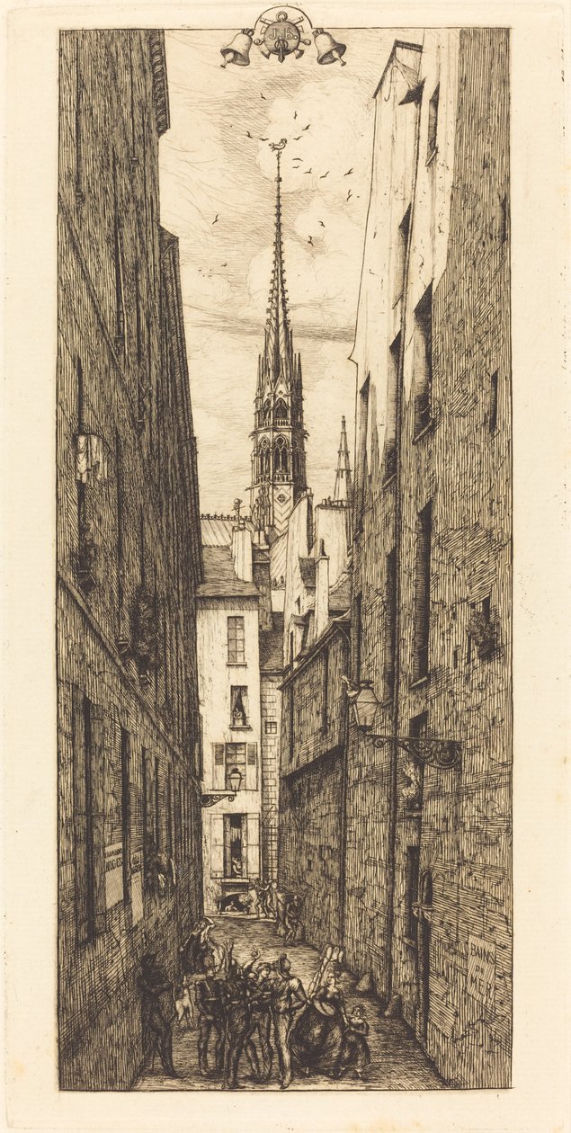 Rue des Chantres, Pariisi (Chantrey Street, Pariisi) tekijältä Charles Meryon