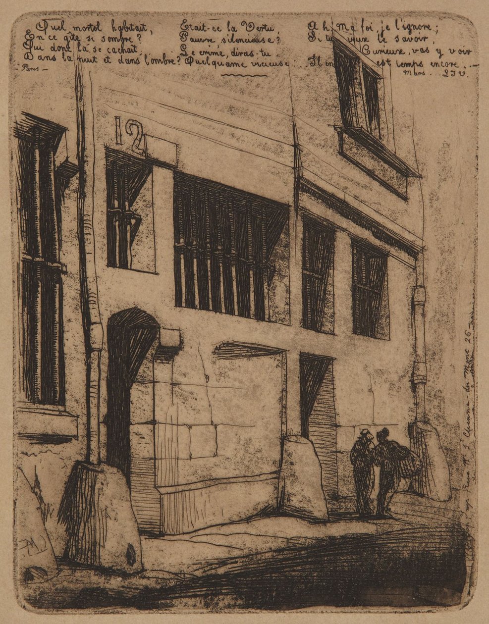 La Rue des Mauvais Garçons  –  1854 tekijältä Charles Meryon
