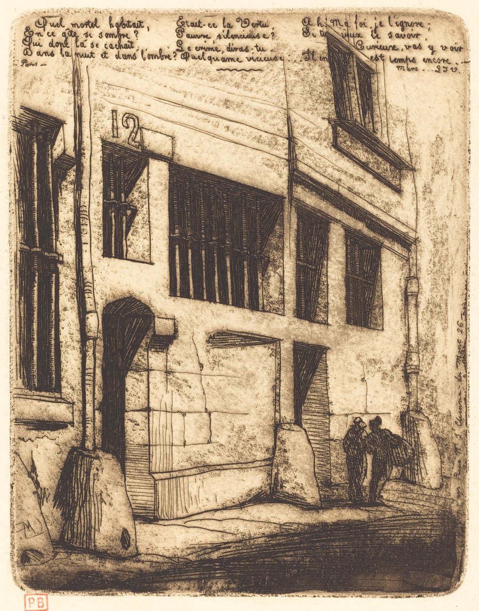 The Street of the Bad Boys, Paris (The Street of the Bad Boys) tekijältä Charles Meryon