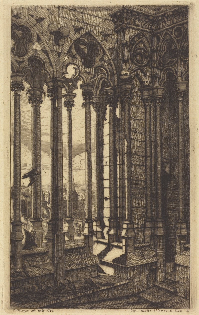 Notre-Damen galleria, Pariisi tekijältä Charles Meryon