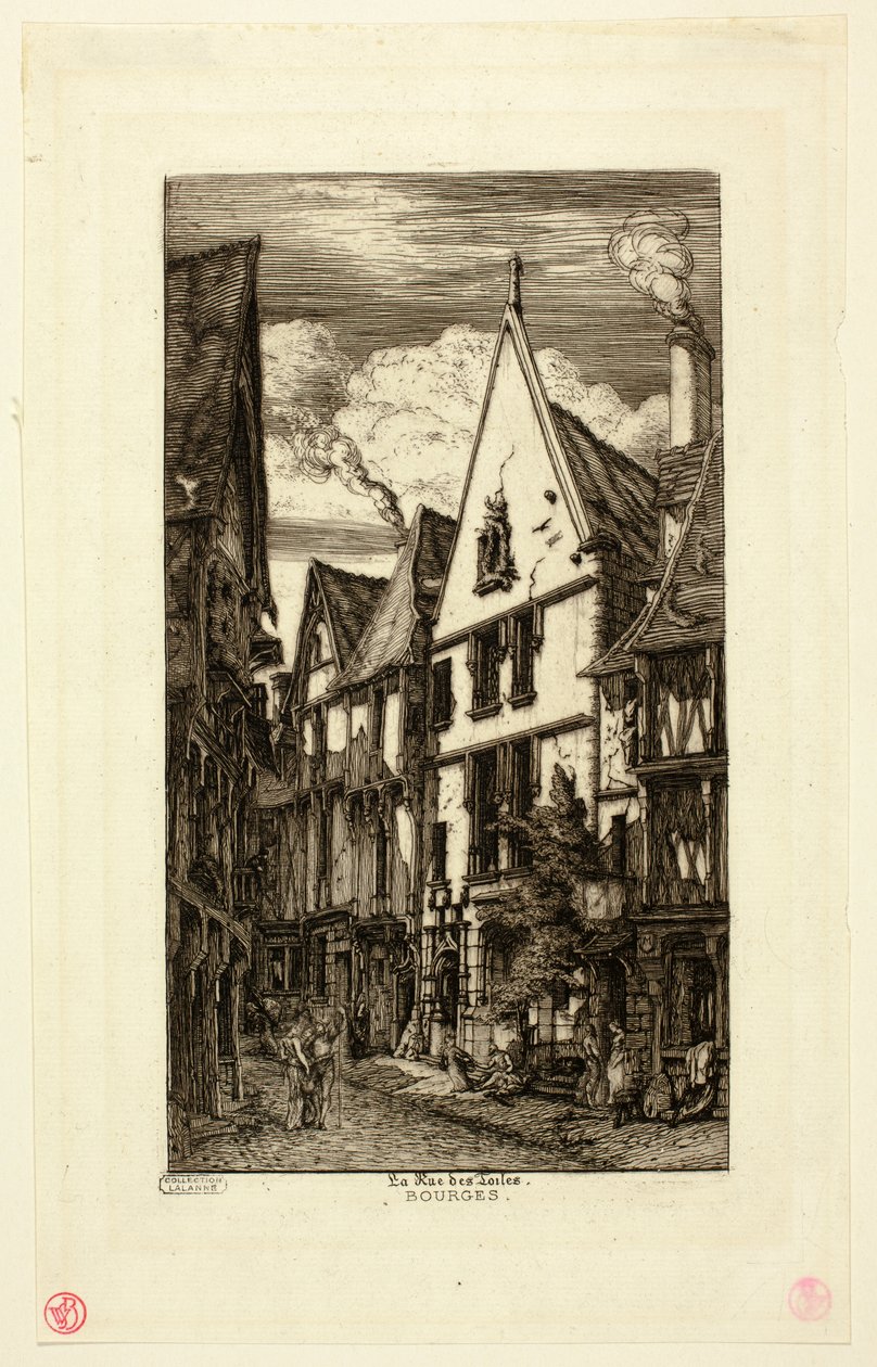 Rue des Toiles, Bourges tekijältä Charles Meryon