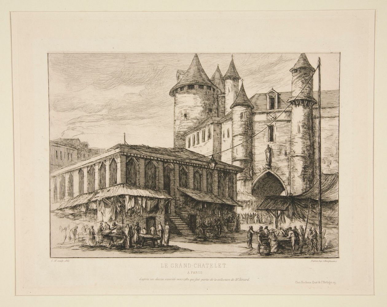 Grand Chatelet [noin 1780 d tekijältä Charles Meryon