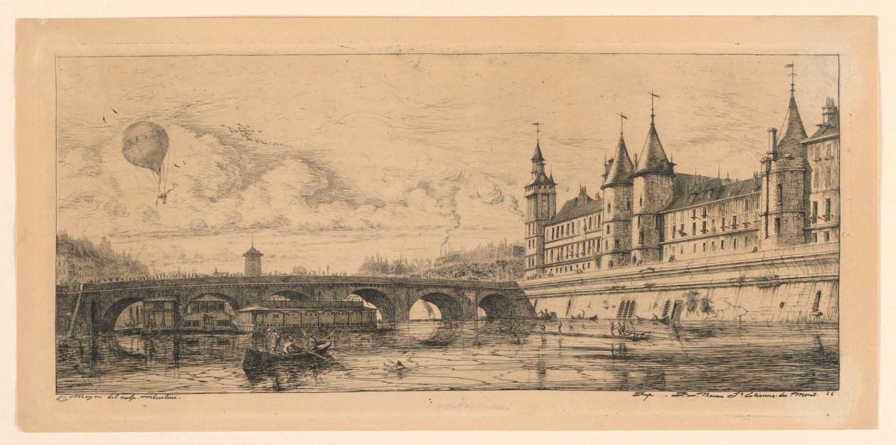 Le Pont-au-Change (vaihtosilta) tekijältä Charles Meryon