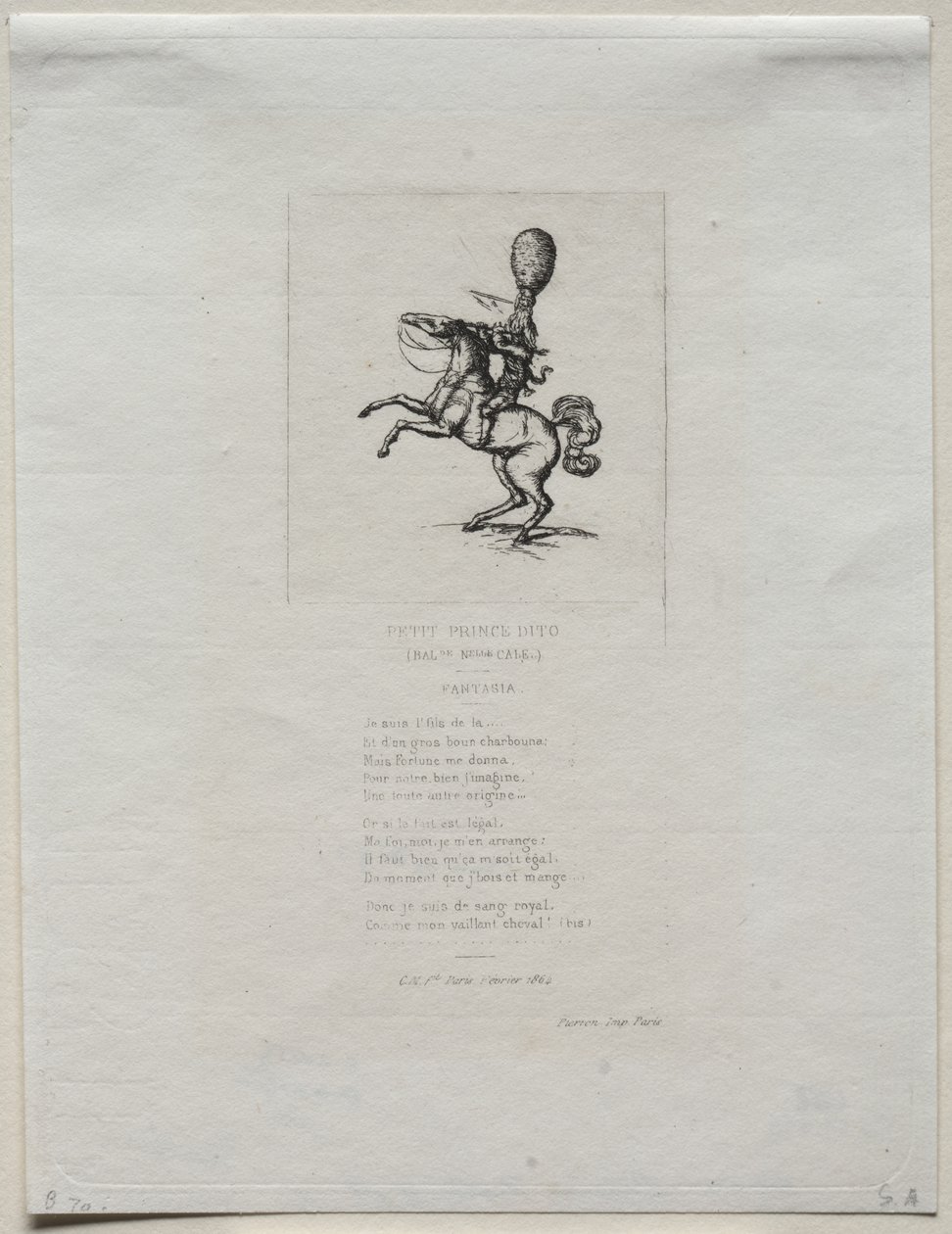 Pikku prinssi Dito, 1864. tekijältä Charles Meryon
