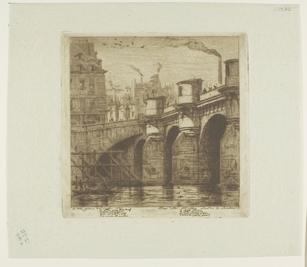 Pont Neuf, Pariisi tekijältä Charles Meryon