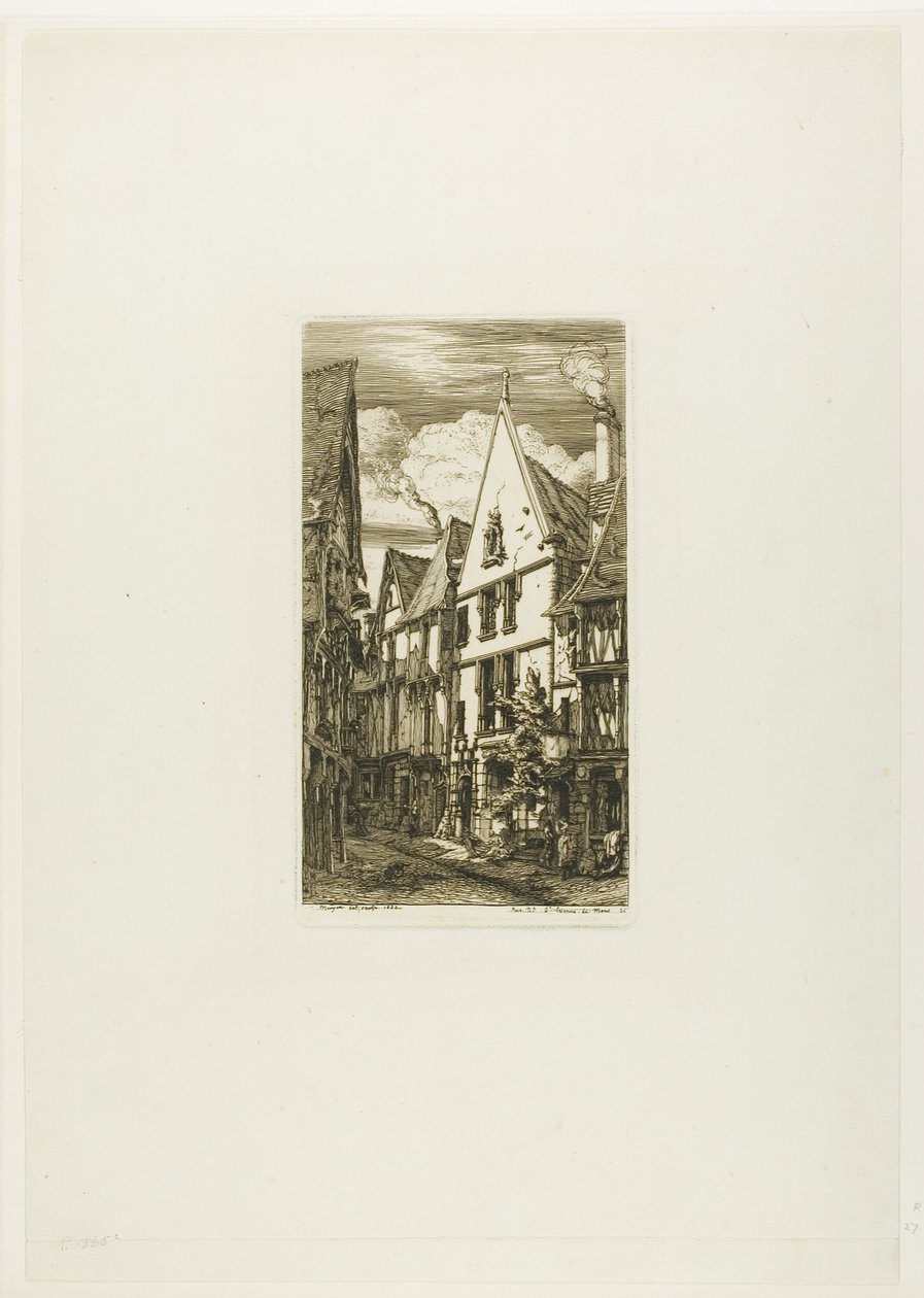 Rue des Toiles, Bourges tekijältä Charles Meryon
