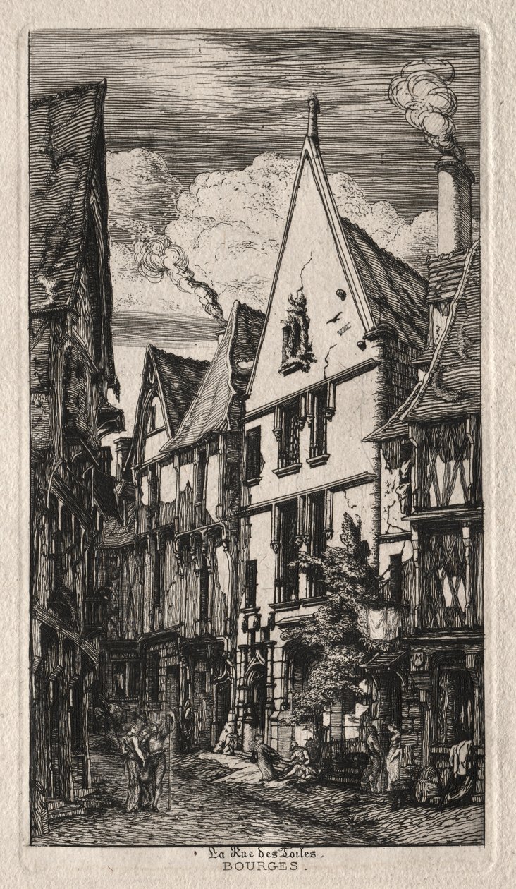 Rue des Toiles, Bourges tekijältä Charles Meryon