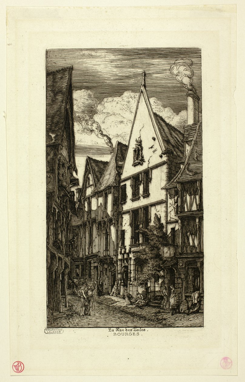 Rue des Toiles, Bourges tekijältä Charles Meryon