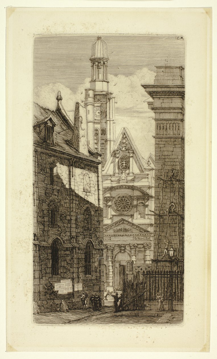 Saint-Etienne-du-Mont tekijältä Charles Meryon