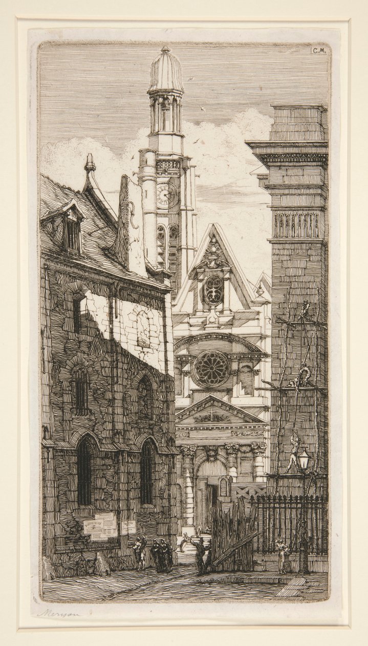 Saint-Etienne-du-Mont tekijältä Charles Meryon
