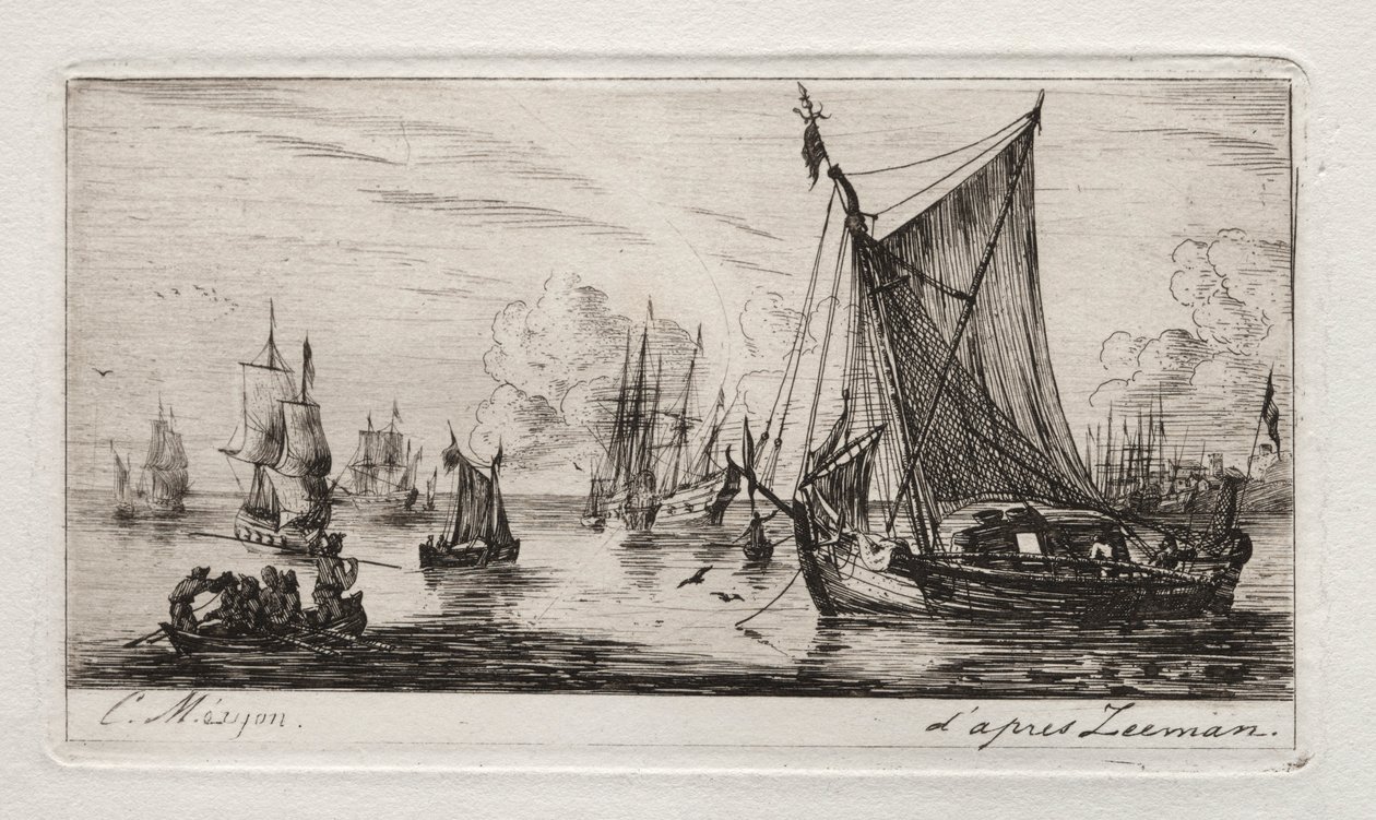 Etelämeren kalastajat, 1850. tekijältä Charles Meryon