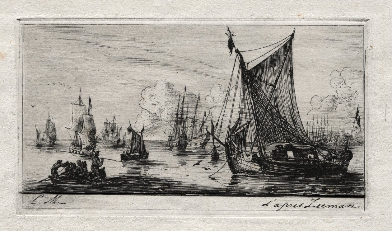 Etelämeren kalastajat, 1850. tekijältä Charles Meryon