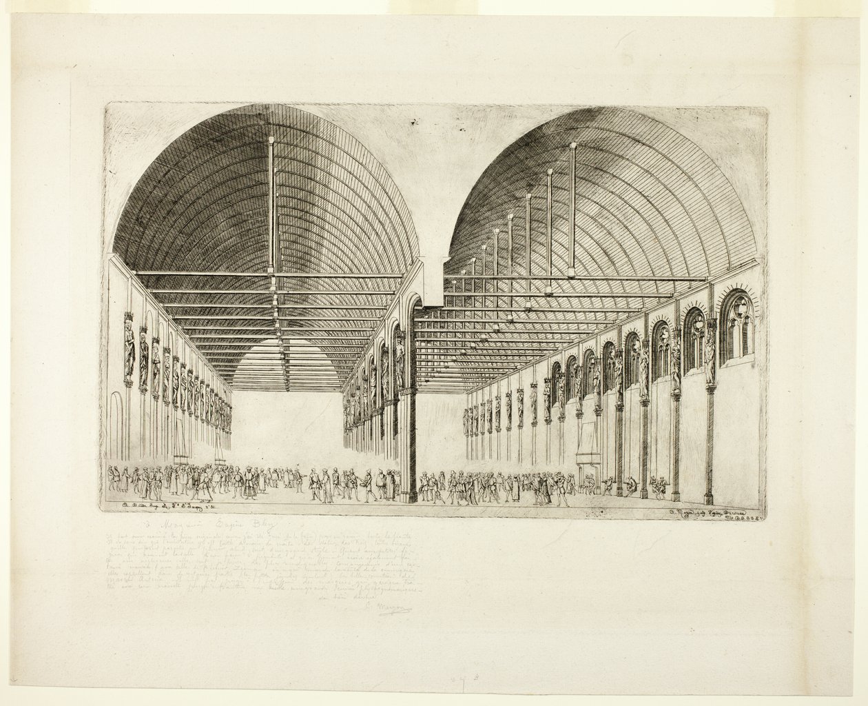 Palais de Justicen etuhuone, Pariisi tekijältä Charles Meryon