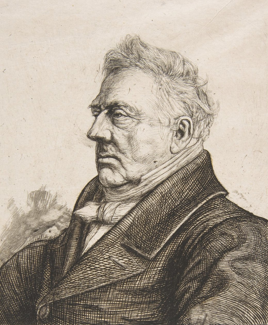 Bretonilainen arkeologi Louis Jacques Marie Bizeul valokuvan jälkeen, 1861. tekijältä Charles Meryon